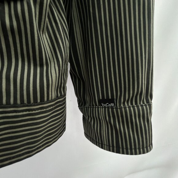 Volcom Men’s Naylor Jacket – Black and Gray Striped Zip-Up – Size Medium - Picture 5 of 14